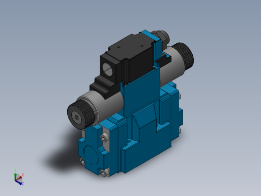 FWH-03直流线盒式电液换向阀正等轴测缩略图