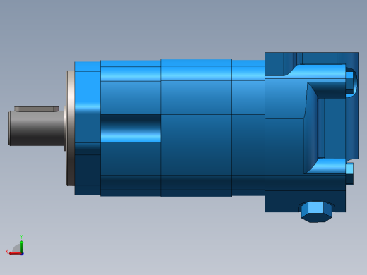 伊顿2K-195摆线液压马达平键标准轴后视缩略图