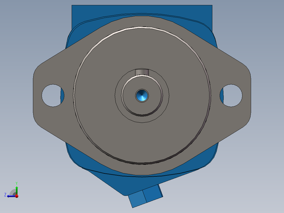伊顿2K-195摆线液压马达平键标准轴右视图