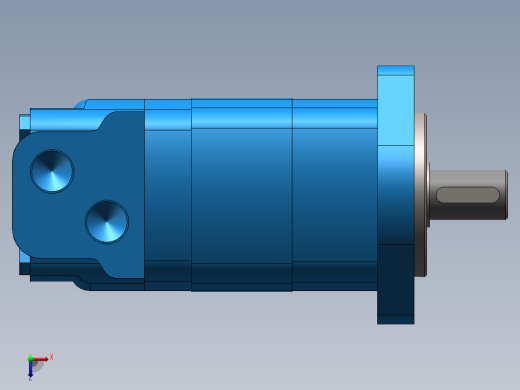 伊顿2K-195摆线液压马达平键标准轴俯视缩略图