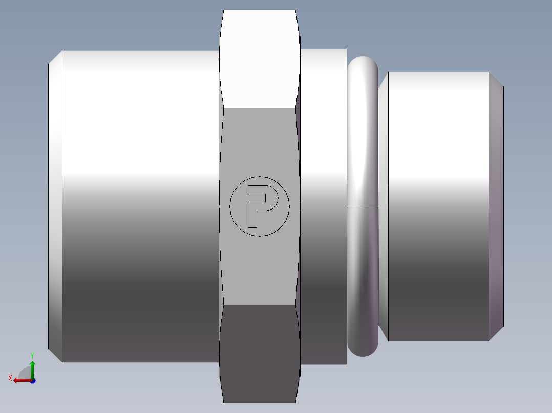 美制O圈密封接头、1CO-22-08后视图