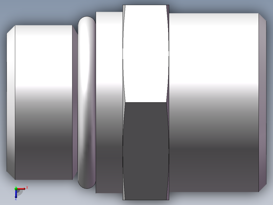 美制O圈密封接头、1CO-22-08俯视图