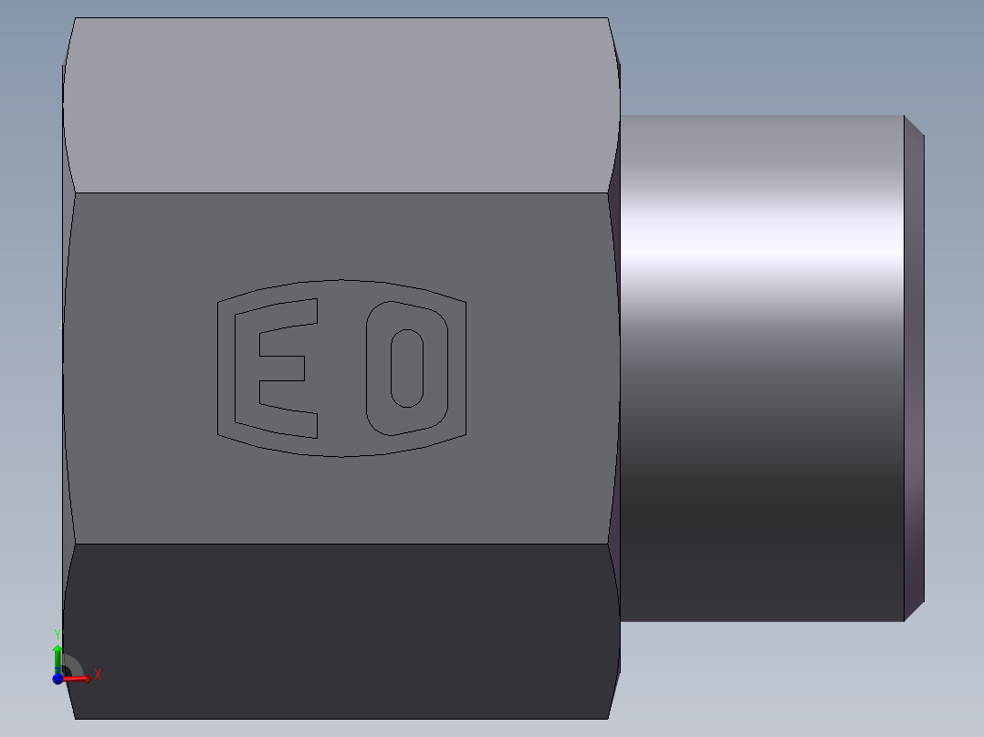 直通内螺纹接头、5DB-20-06前视图