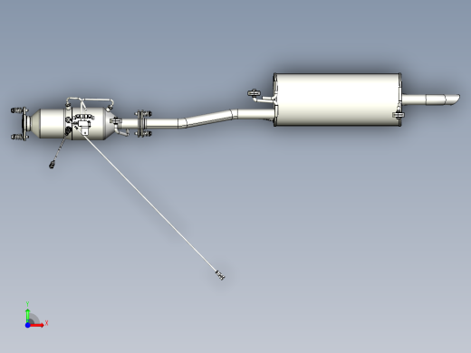 轻卡国六排气系统管路结构前视缩略图