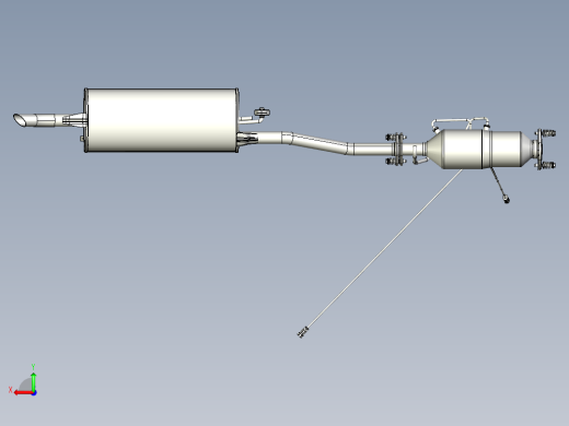 轻卡国六排气系统管路结构后视缩略图