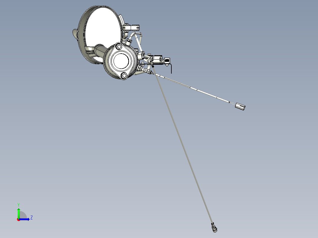轻卡国六排气系统管路结构左视图