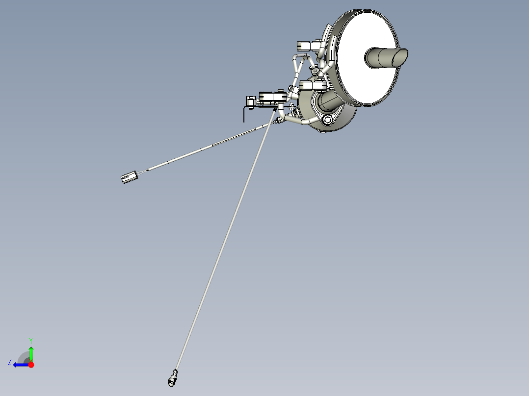 轻卡国六排气系统管路结构右视图