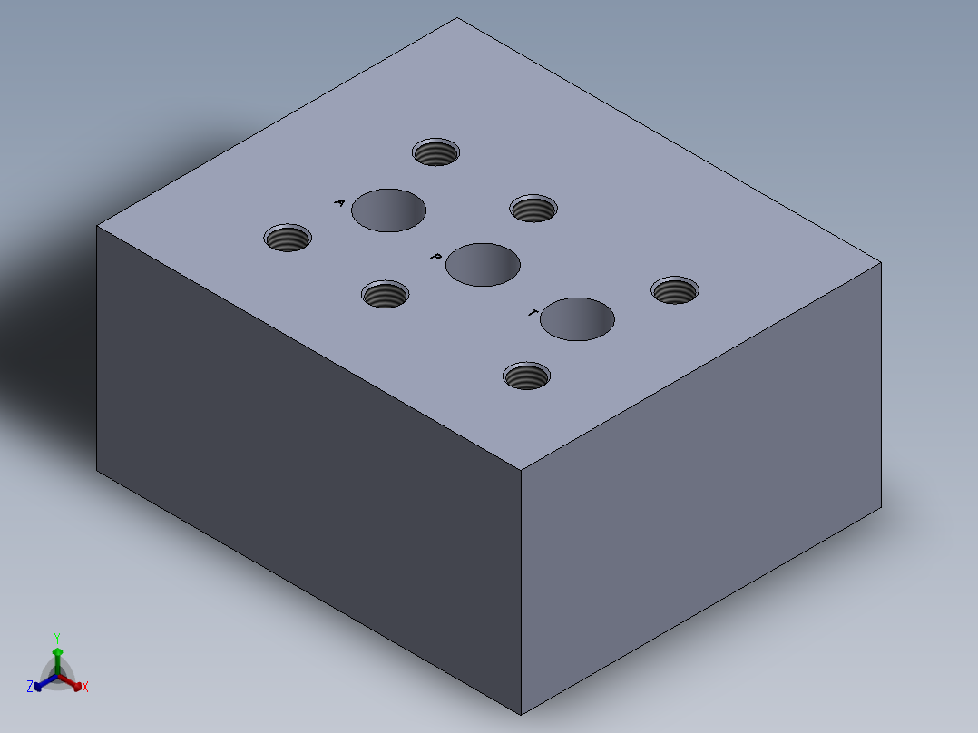 块（底板）- NG25正等轴测图