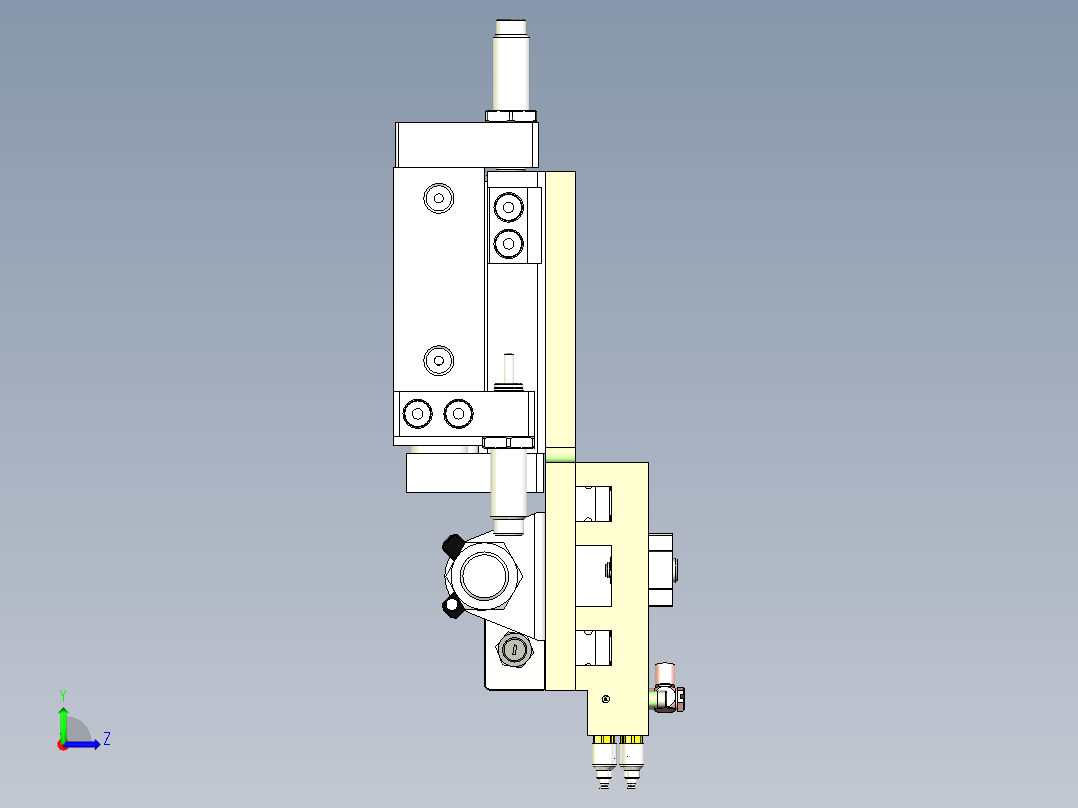 组合吸嘴组件 变距机构左视图