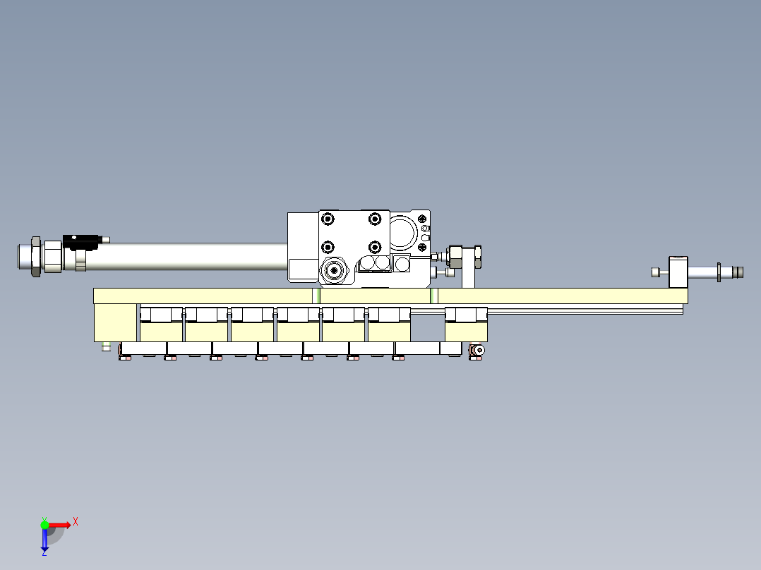 组合吸嘴组件 变距机构俯视图