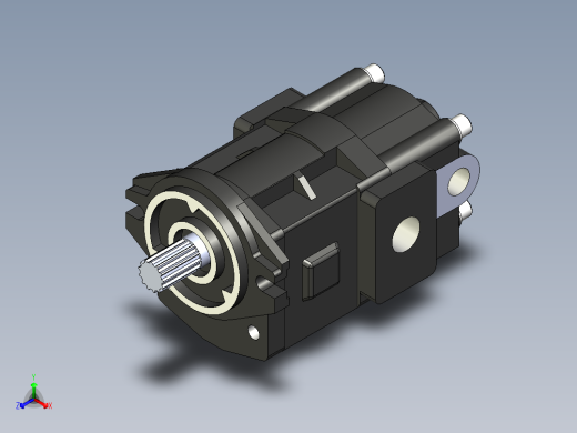 CBHYG-F双联齿轮油泵CBHYG-F36-F4.5-ATΦ正等轴测缩略图