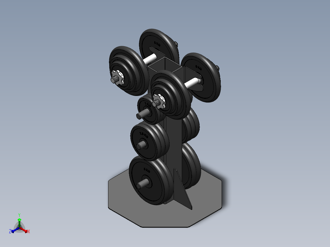 健身器材(29)正等轴测图