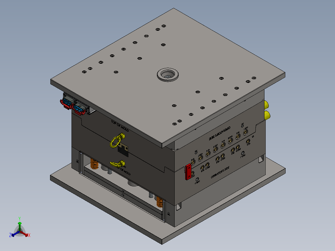 注塑模具、模具(126)正等轴测图