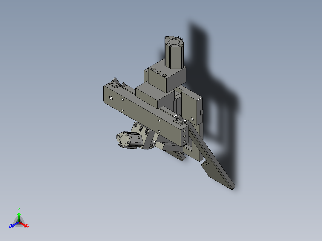 电容剪脚折弯折弯总成04-2正等轴测图