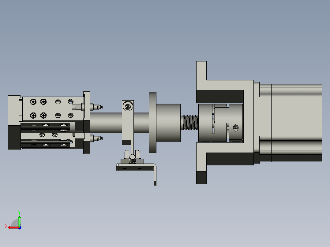 交替吸料机构后视图