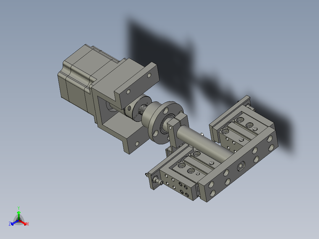 交替吸料机构正等轴测图