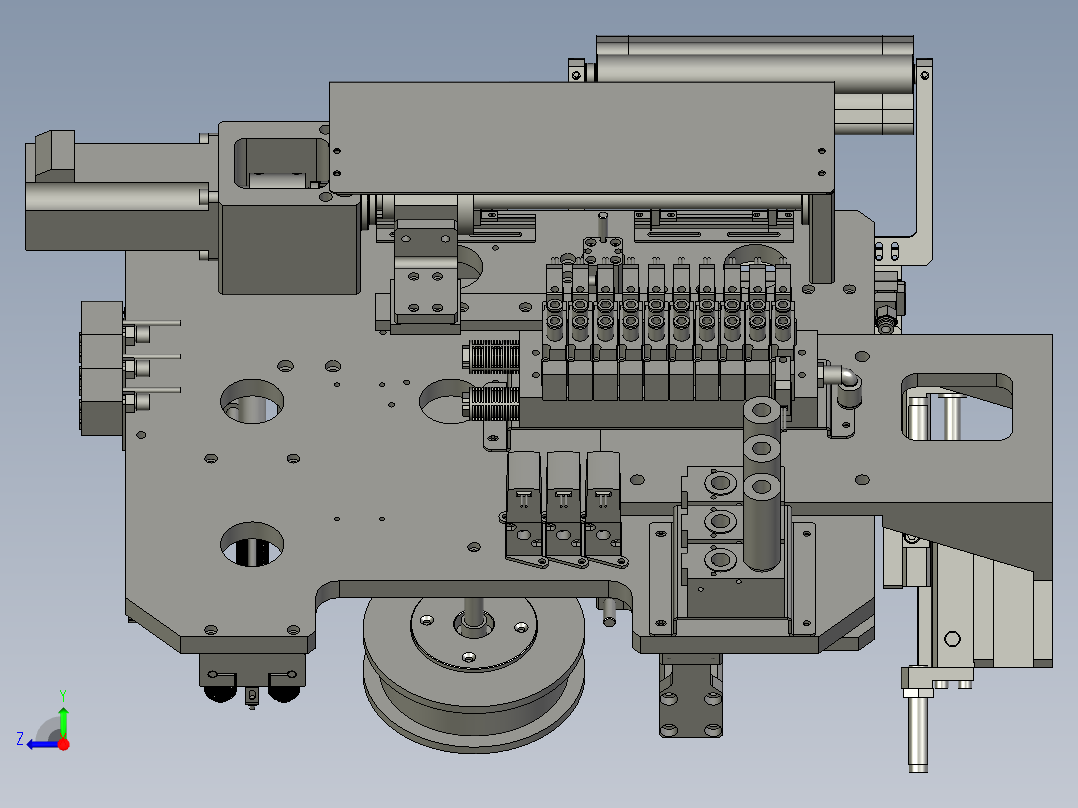YWP200K4-08-00收尾贴胶组件右视图