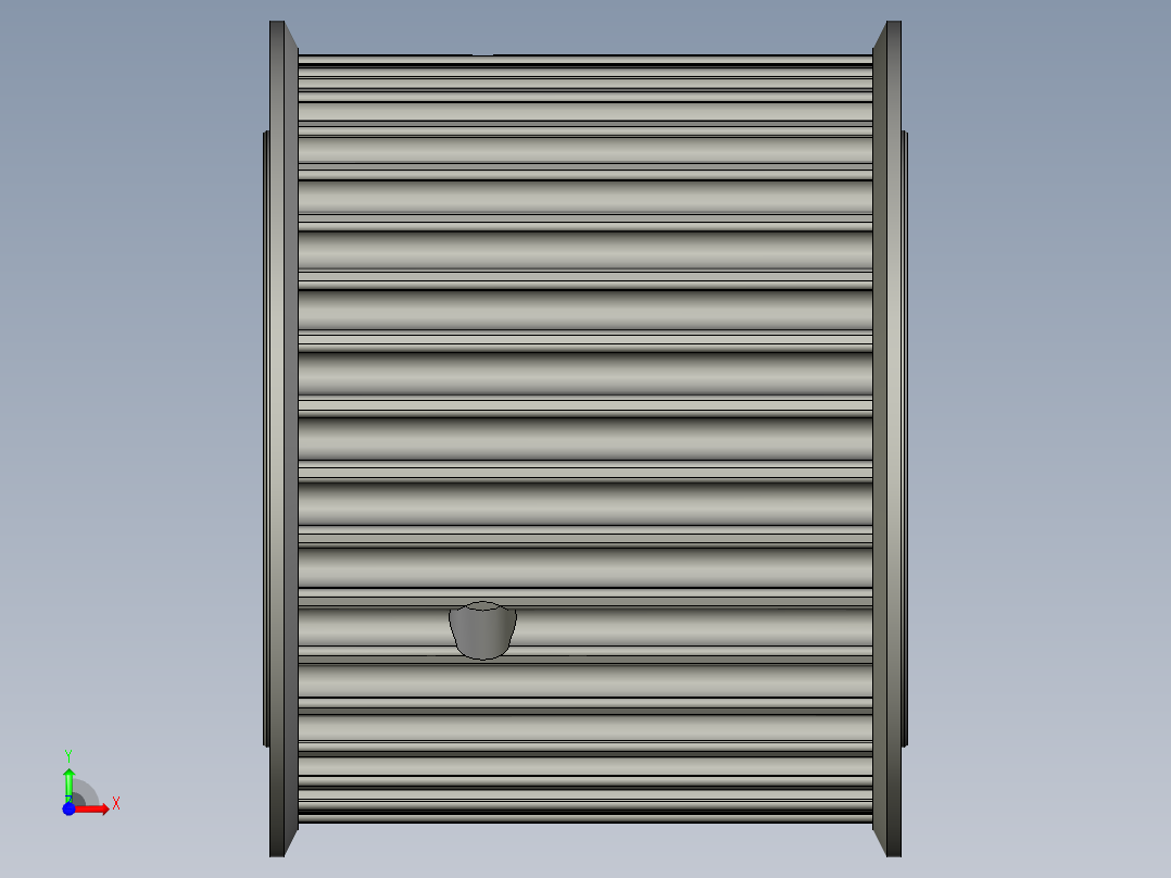 输送同步轮S8Mx22齿前视图
