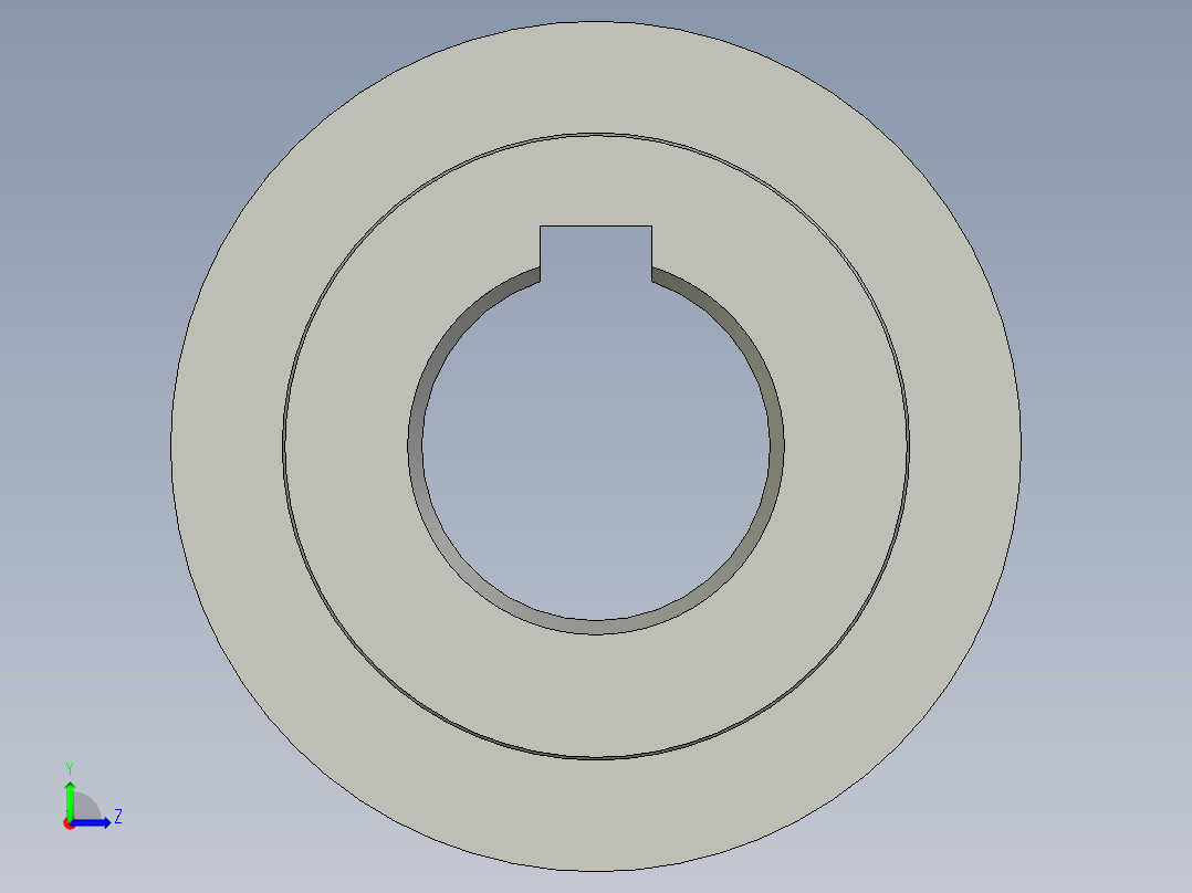 输送同步轮S8Mx22齿左视图