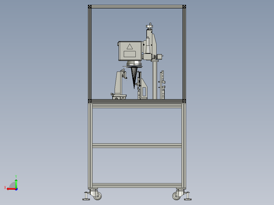 机械手的自动化送料检测系统后视图