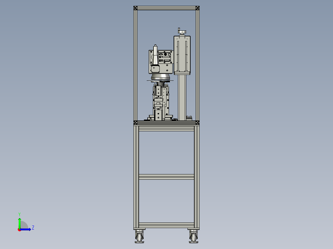 机械手的自动化送料检测系统左视图
