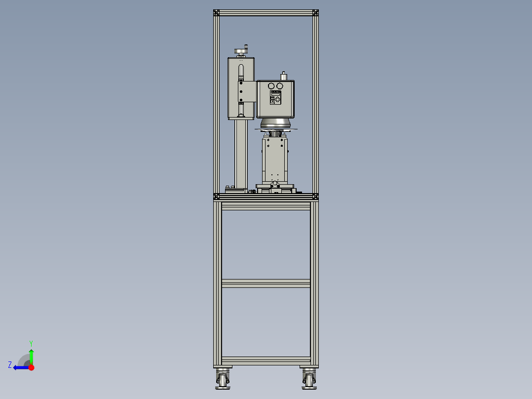 机械手的自动化送料检测系统右视图