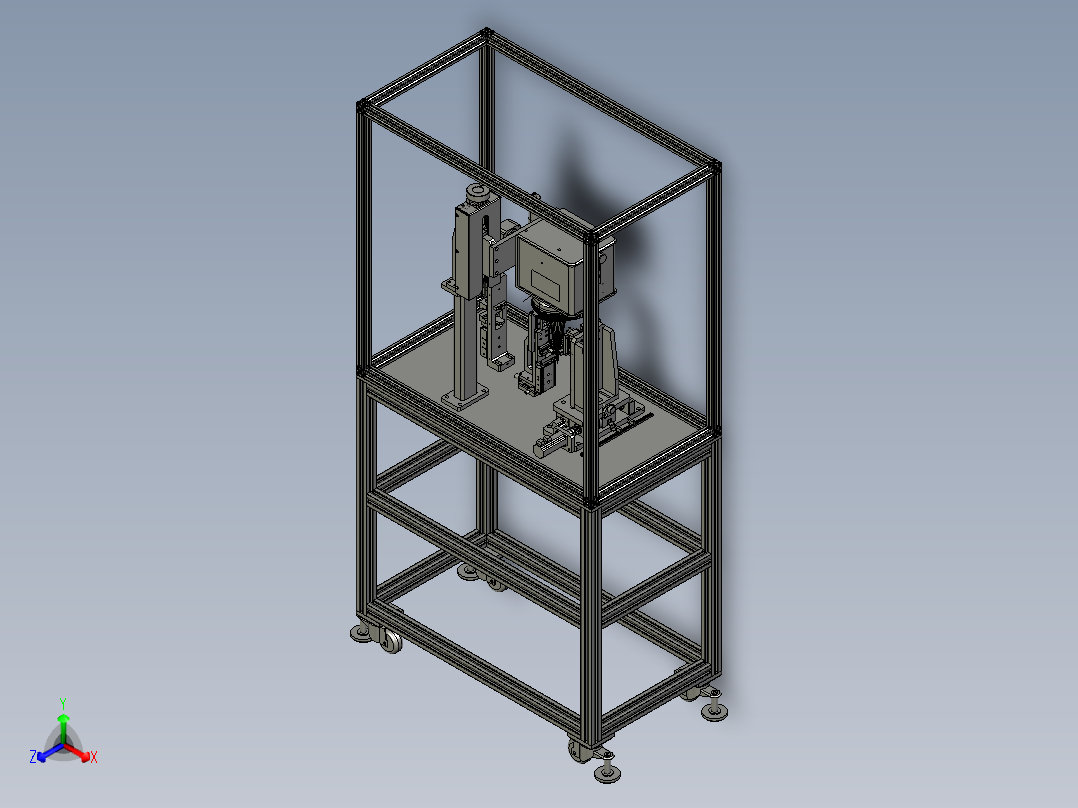 机械手的自动化送料检测系统正等轴测图