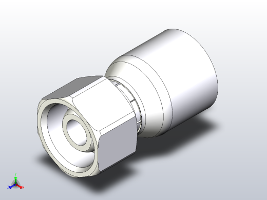 标准液压接头1C643-14-6正等轴测缩略图