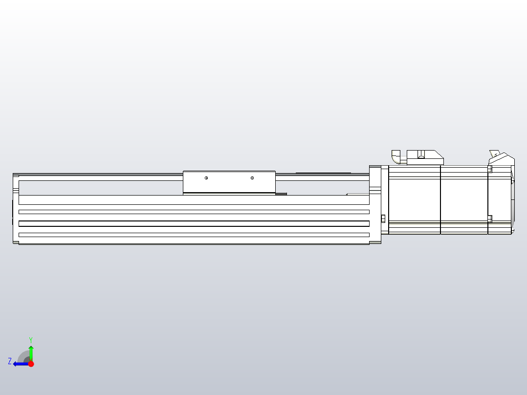 日规模组半封闭丝杆TPA-HNR-85D-1610C-L100-M-C-P20-N3右视图