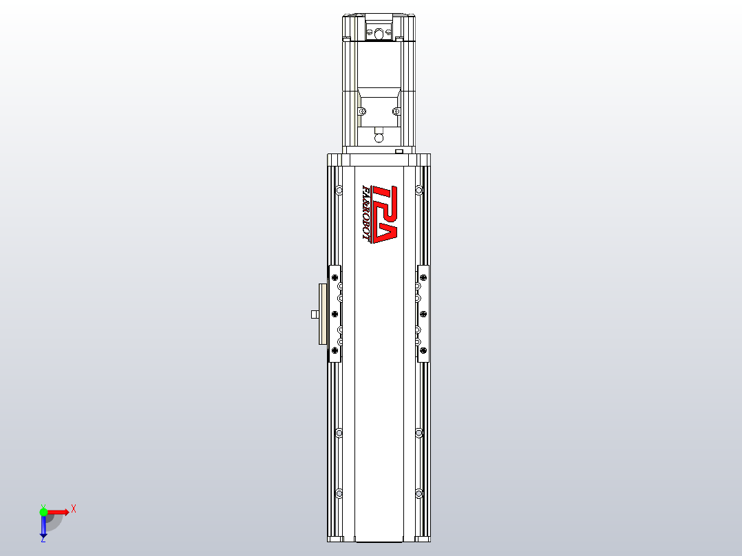 日规模组半封闭丝杆TPA-HNR-85D-1610C-L100-M-C-P20-N3俯视图