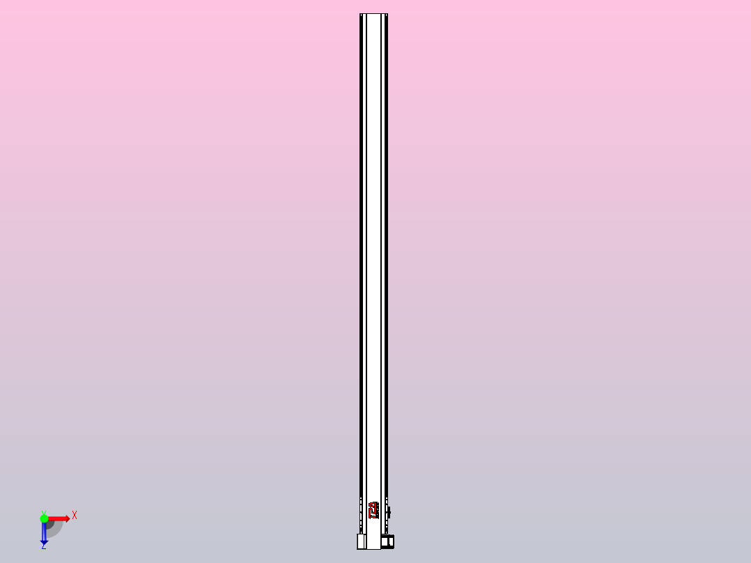 皮带直线轴半封闭可选导轨TPA-HNB-120D-110-L2000-LP-C-P40-N3俯视图