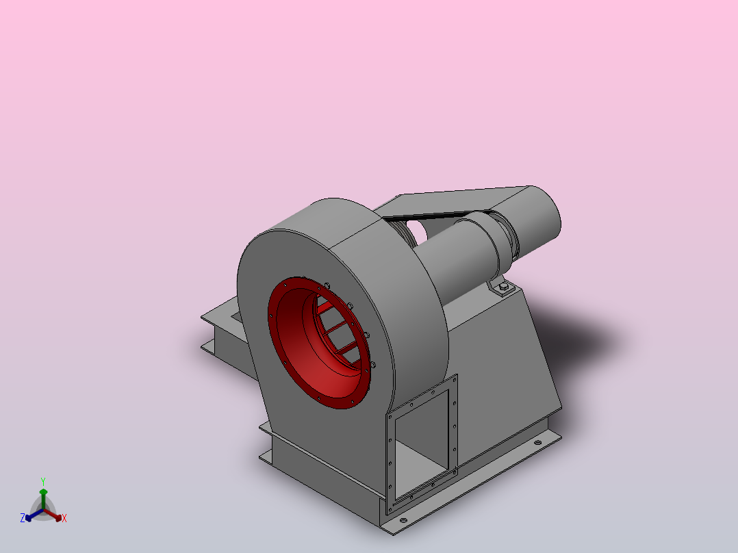 C4-68-13系列排尘离心通风机[8]正等轴测图