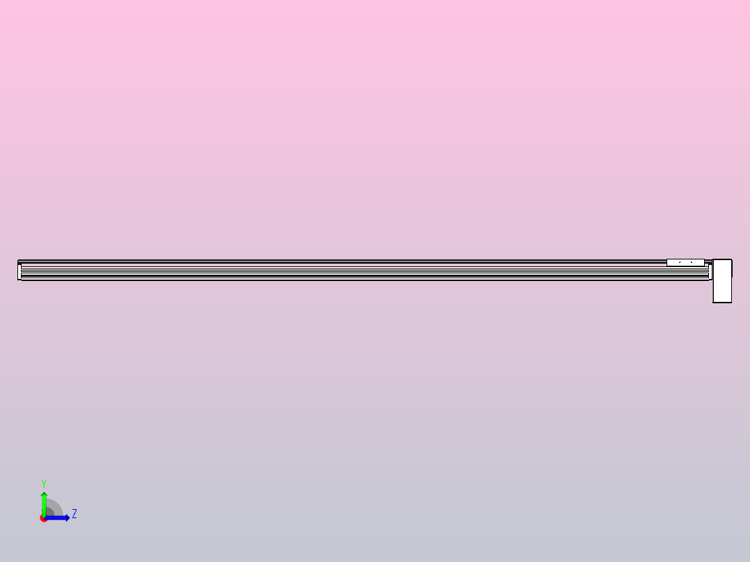 皮带直线轴半封闭可选导轨TPA-HNB-120D-110-L2150-LP-Y-P40-N3左视图