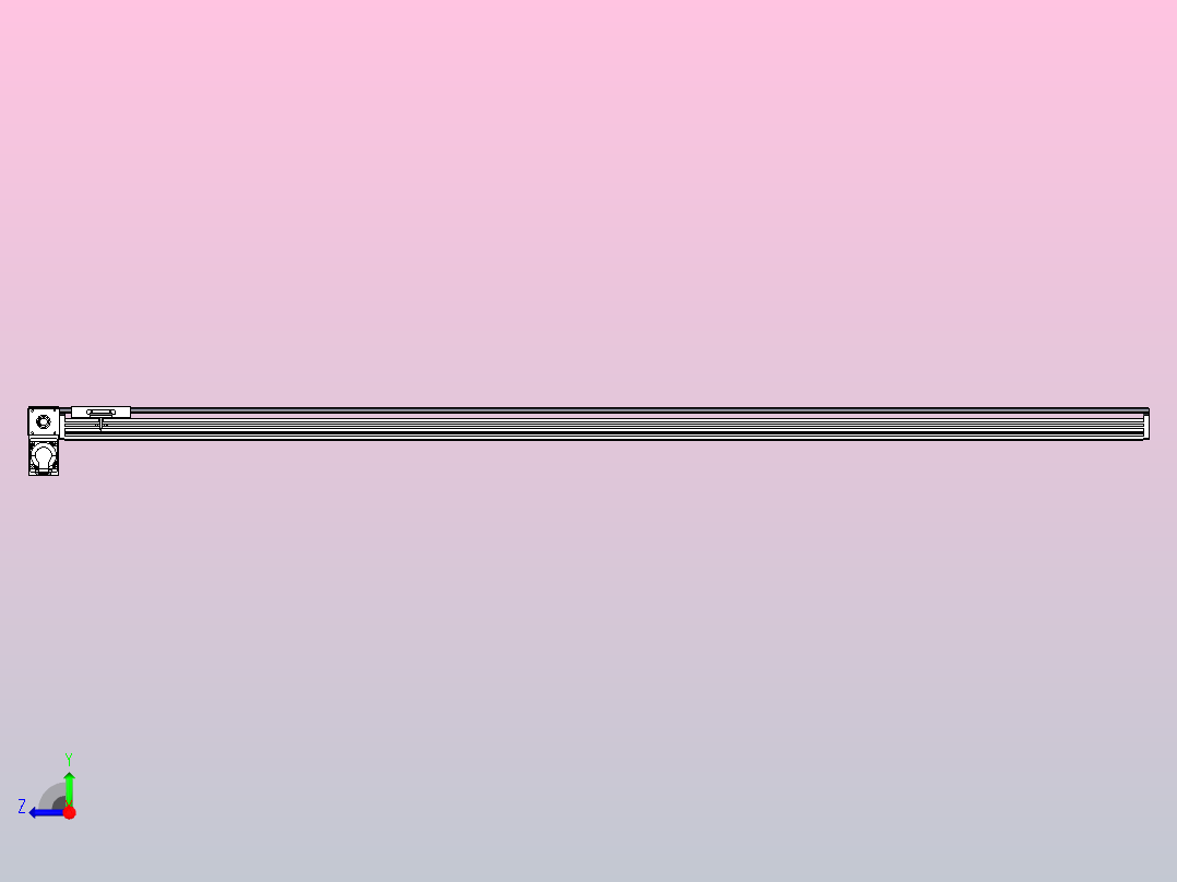 皮带直线轴半封闭可选导轨TPA-HNB-120D-110-L2150-LP-Y-P40-N3右视图