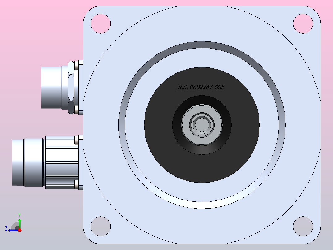 伺服电机模型右视图