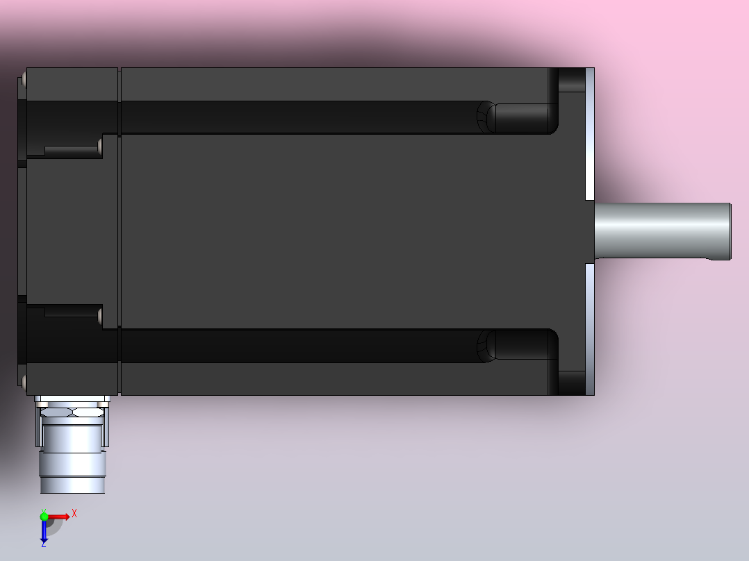 伺服电机模型俯视图