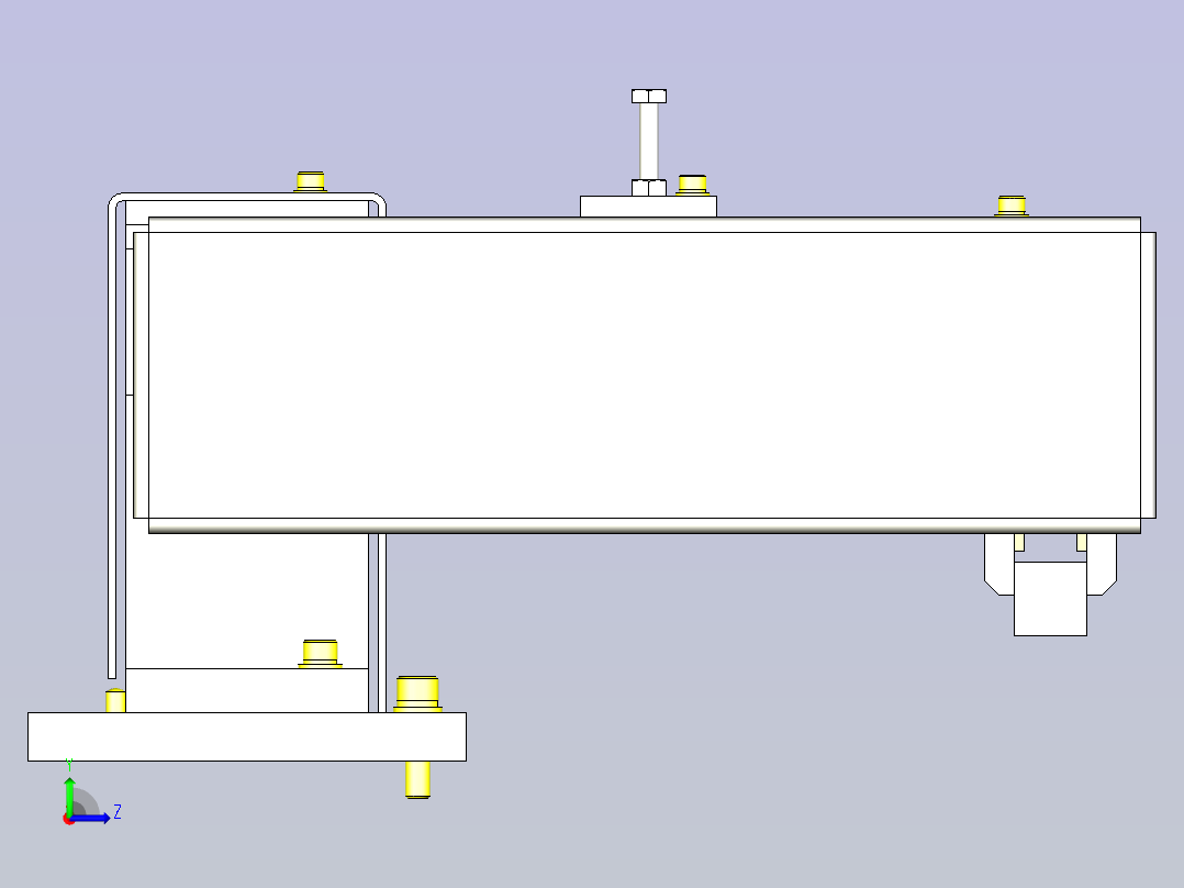一款单马达驱动P&amp;P系统3D图模型左视图