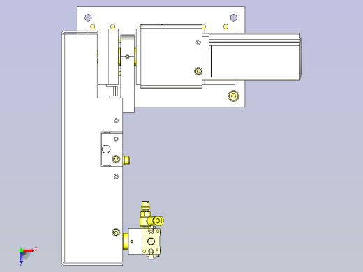 一款单马达驱动P&amp;P系统3D图模型俯视缩略图