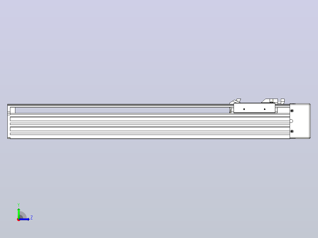 日规模组半封闭丝杆TPA-HNR-85S-1610C-L400-MR-C-P20-N3左视图
