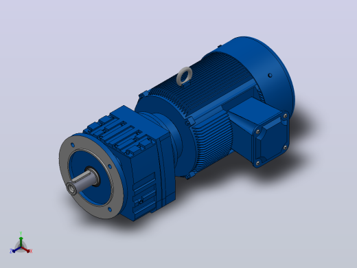 RF27法兰轴伸式安装斜齿轮减速机RF27-Y0.55-4P-80-M1-0°-Φ160