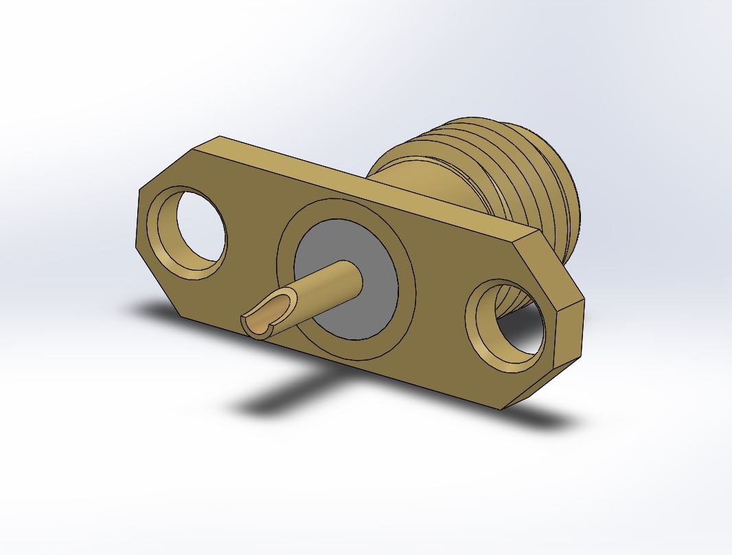 SMA双孔法兰18 GHz连接器