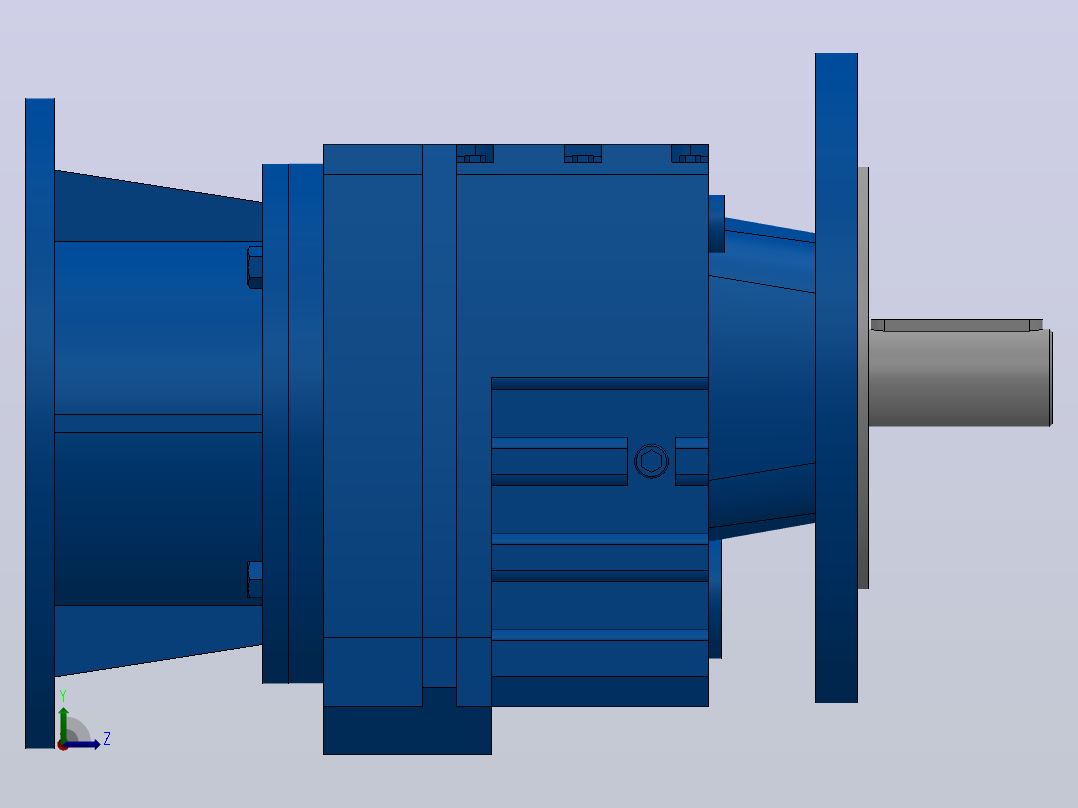 RF47ZP斜齿轮减速机RF47-3.83-M1-P80-Φ200左视图