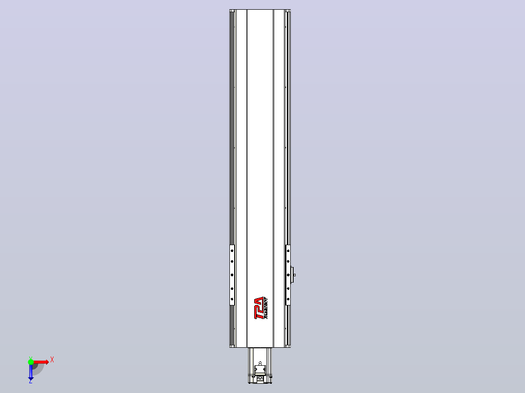 日规模组半封闭丝杆TPA-HNR-202D-2510C-L700-M-Y-P75-N3俯视图
