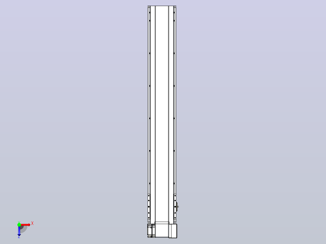 皮带直线轴半封闭可选导轨TPA-HNB-175D-140-L1050-RP-C-P75-N3俯视图