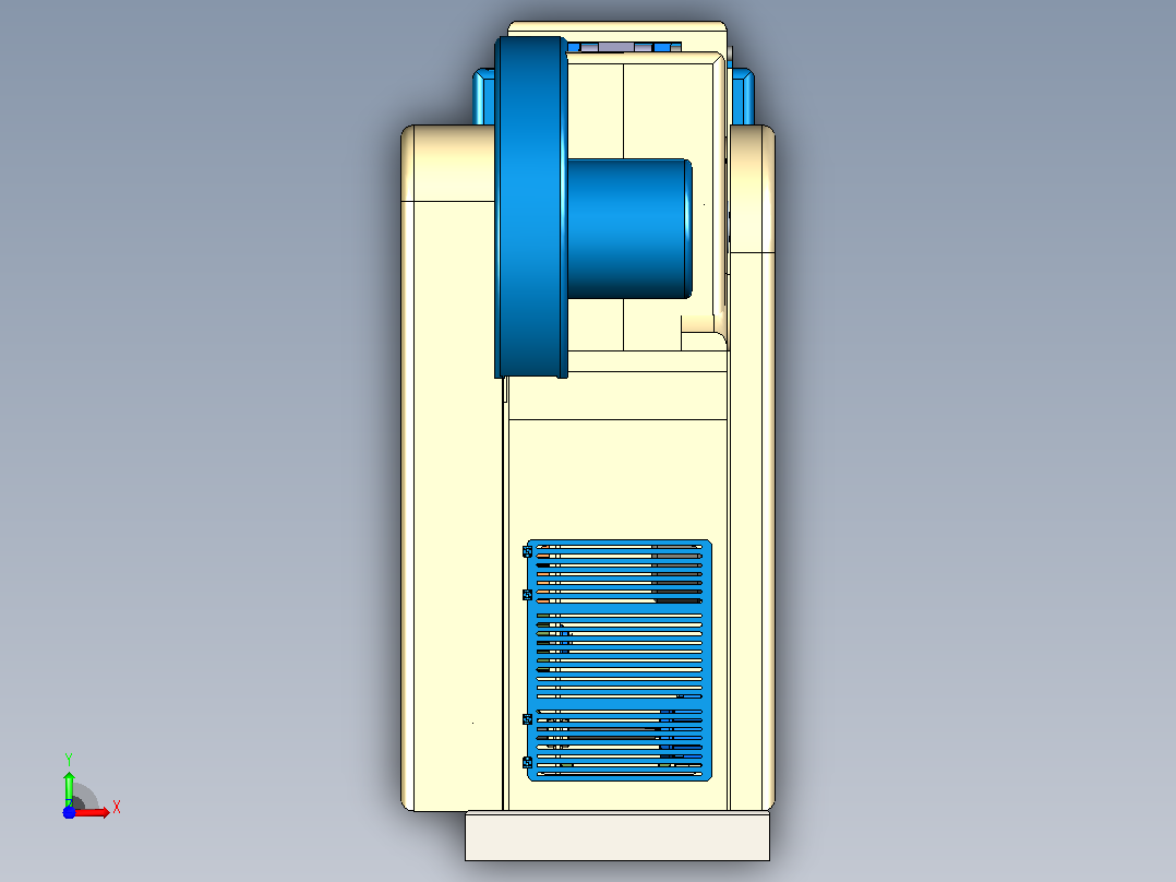 冲床3D模型图纸前视图