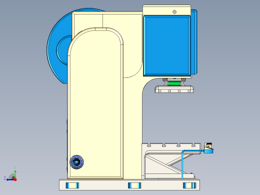 冲床3D模型图纸右视缩略图