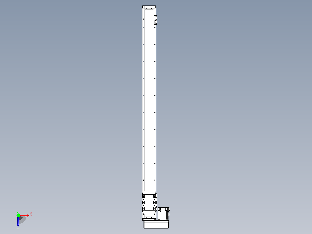 滚珠丝杠直线轴内置导轨TPA-GCR-80-1610C-L1050-ML-M40-N3俯视图
