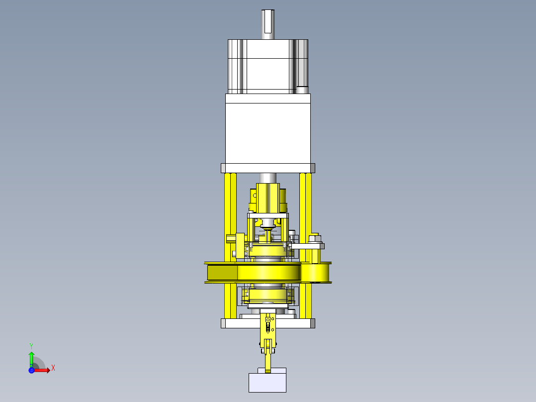 工件反转转移机构1前视图