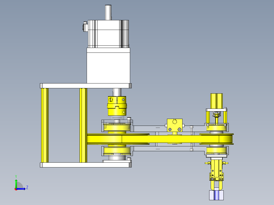 工件反转转移机构1左视图
