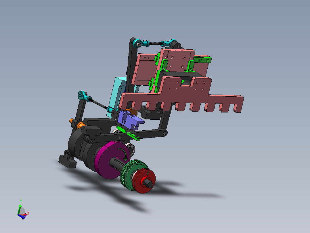 凸轮搬运吹气除尘机Solidworks设计